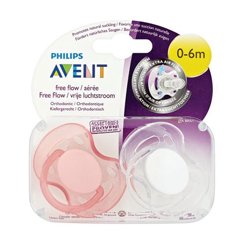 Avent 0% BPA Free Flow Emzik 0-6 Ay Renkli 2 li Orjinal