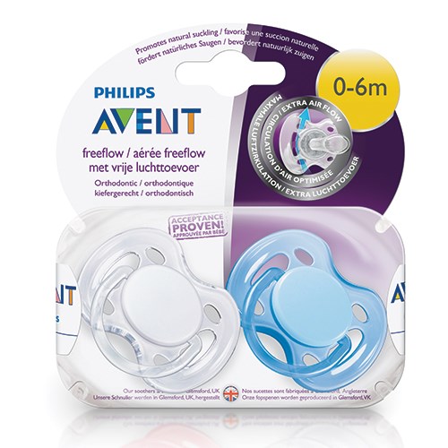Avent 0% BPA Free Flow Emzik 0-6 Ay Renkli 2 li Orjinal