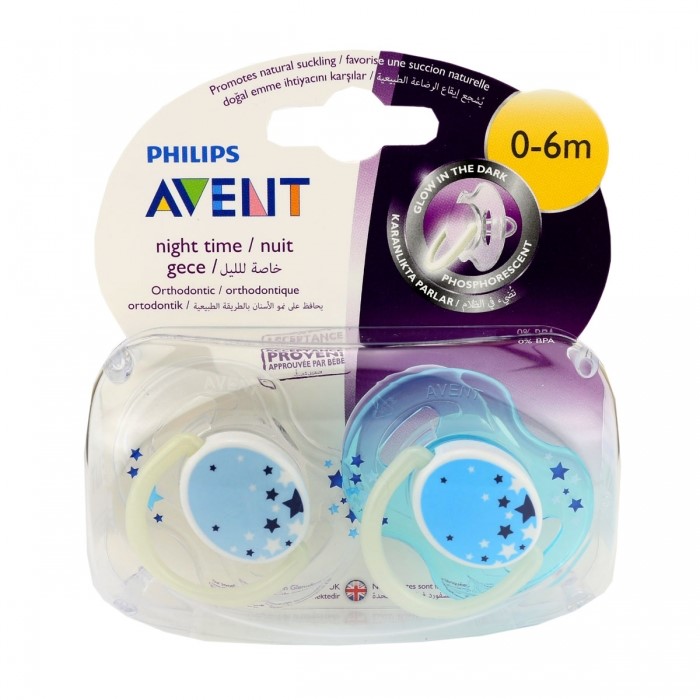 Avent 0% BPA Emzik 0-6 Ay Gece 2li Orjinal