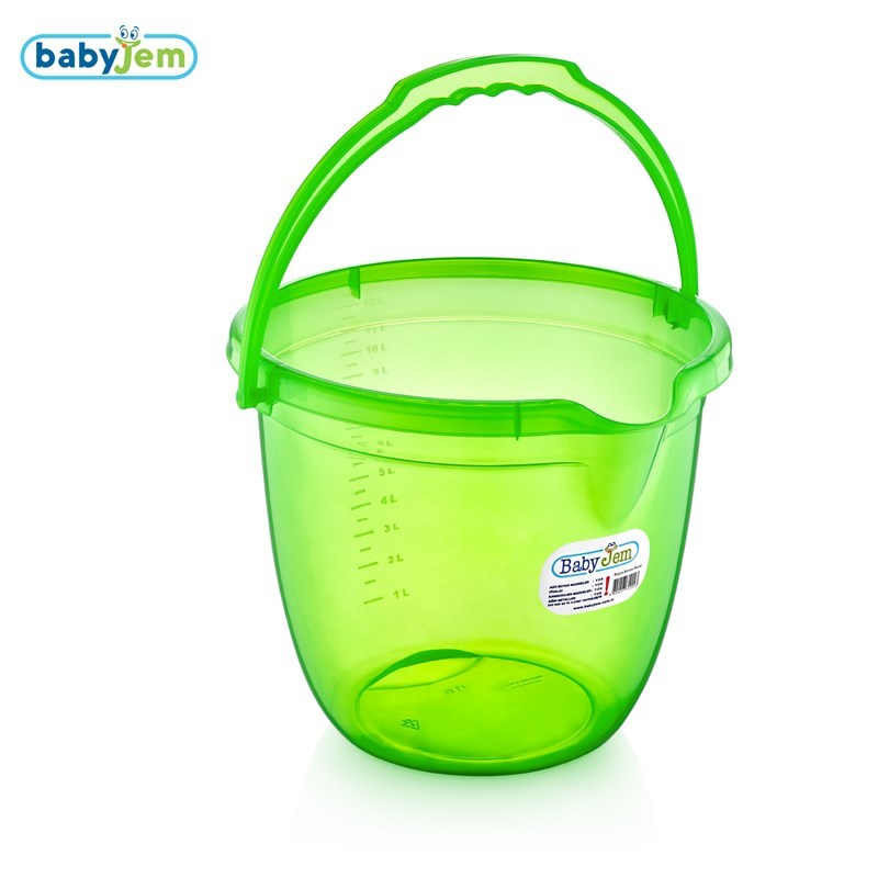 BabyJem Bebek Banyo Kovası Şeffaf Yeşil