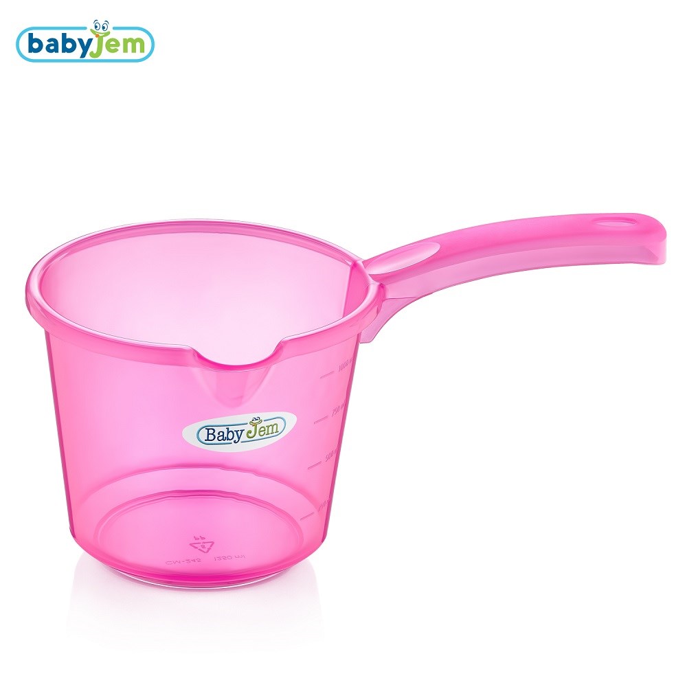 BabyJem Bebek Banyo Maşrapası Şeffaf Pembe