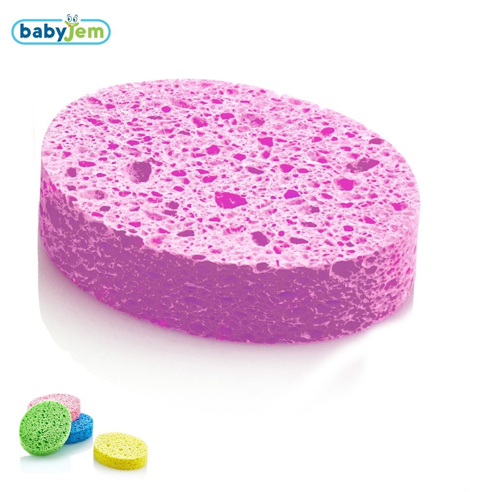 BabyJem Banyo Süngeri Selülozik Pembe