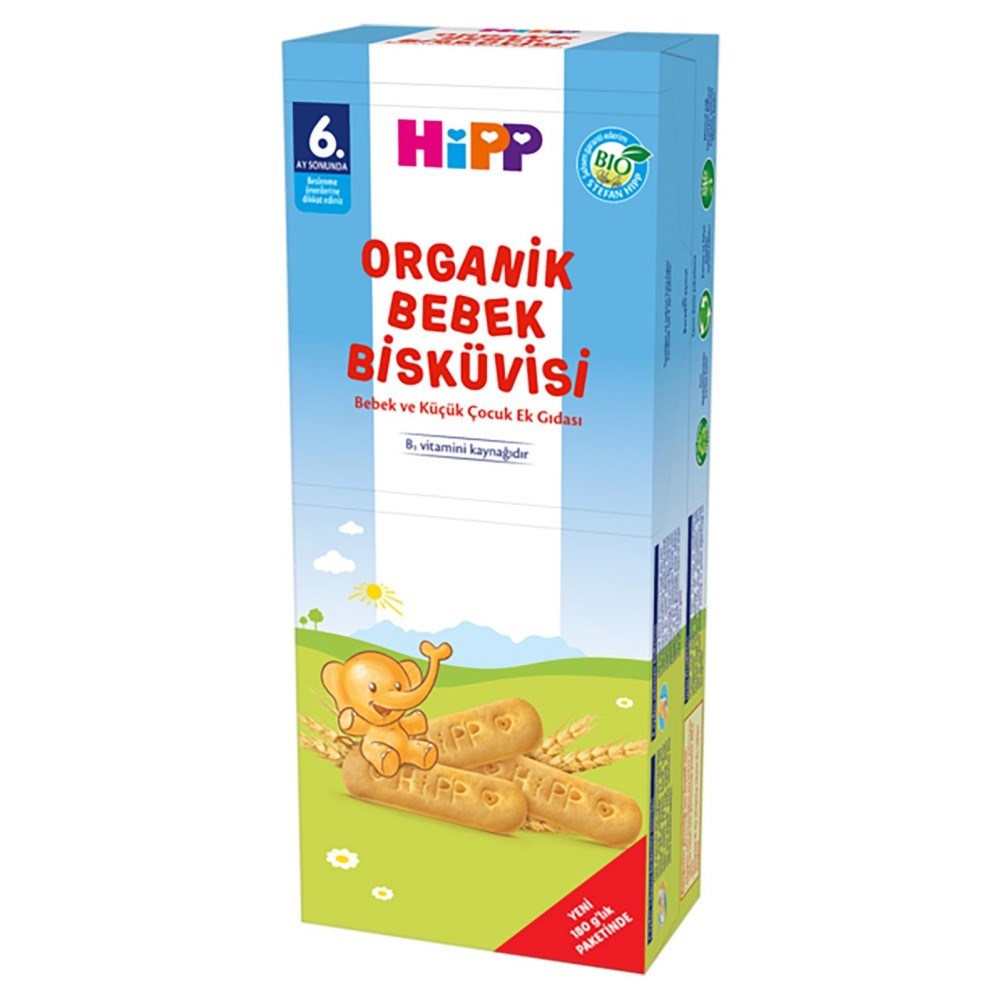 Hipp Organik Bebek Bisküvisi 6 Ay+ 180 gr Orjinal