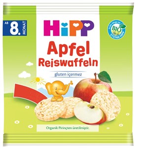 Hipp Organik Elmalı Pirinçli Bebek Gofreti