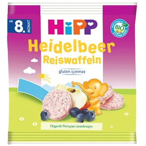 Hipp Organik Yaban Mersinli Pirinçli Bebek Gofreti