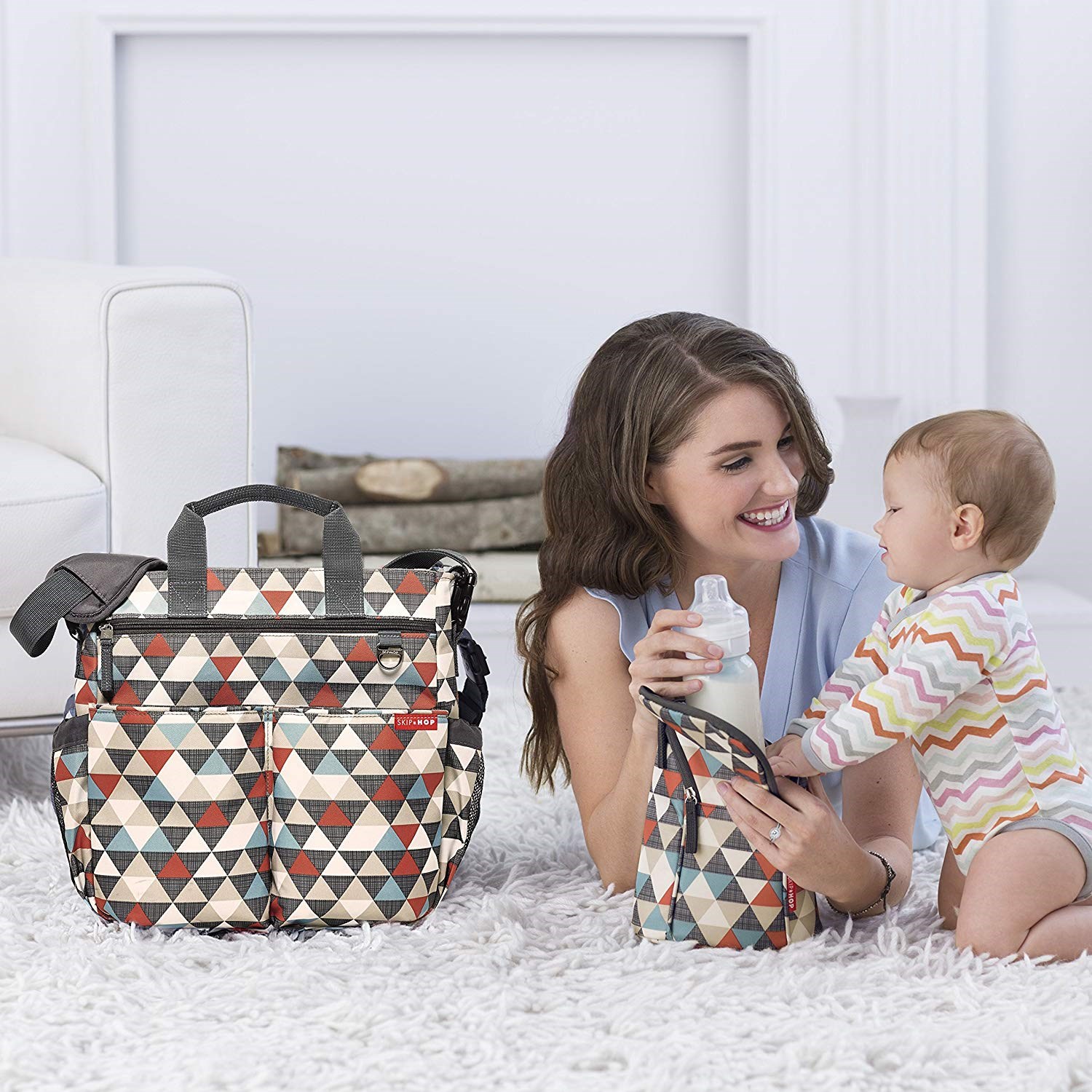 Skip Hop Duo Orjinal Anne Bakım Çantası Beyaz