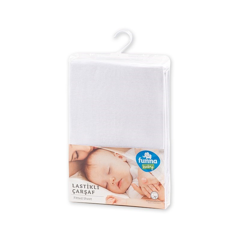 Funnababy Lastikli Süprem Çarşaf 60*120 Beyaz