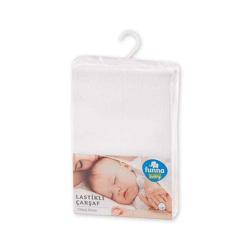 Funnababy Lastikli Süprem Çarşaf 60*120 Beyaz