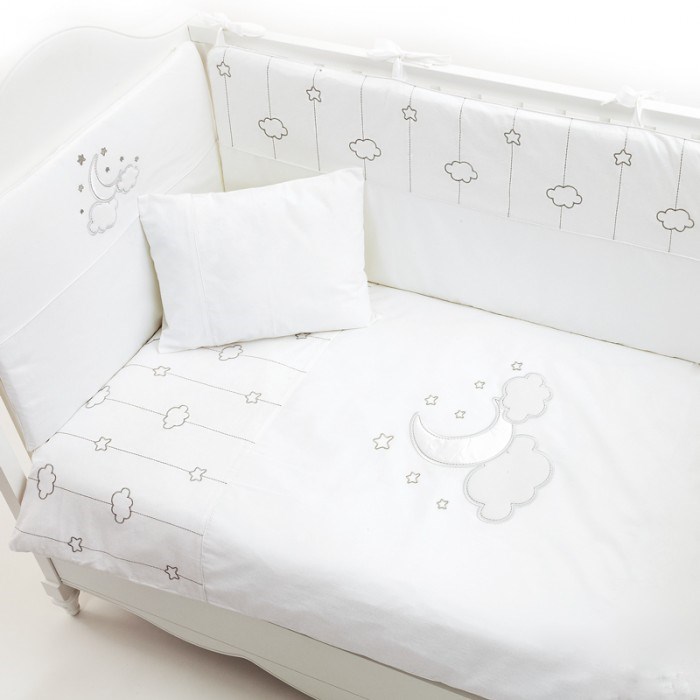 Funnababy Uyku Seti 60x120 cm - Luna Chic Beyaz