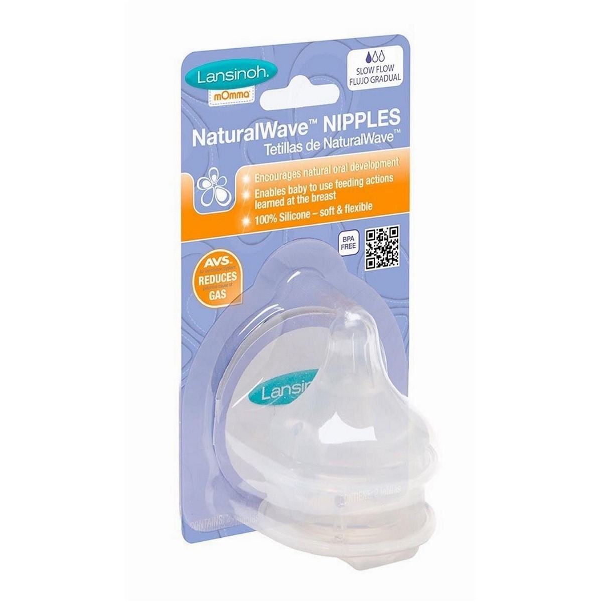 Lansinoh Natural Wave Biberon Emziği Yavaş Akış Orjinal
