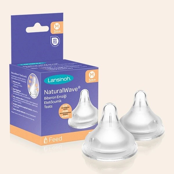Lansinoh Natural Wave Biberon Emziği - Orta Akışlı Orjinal