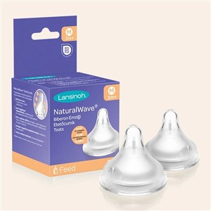 Lansinoh Natural Wave Biberon Emziği - Orta Akışlı