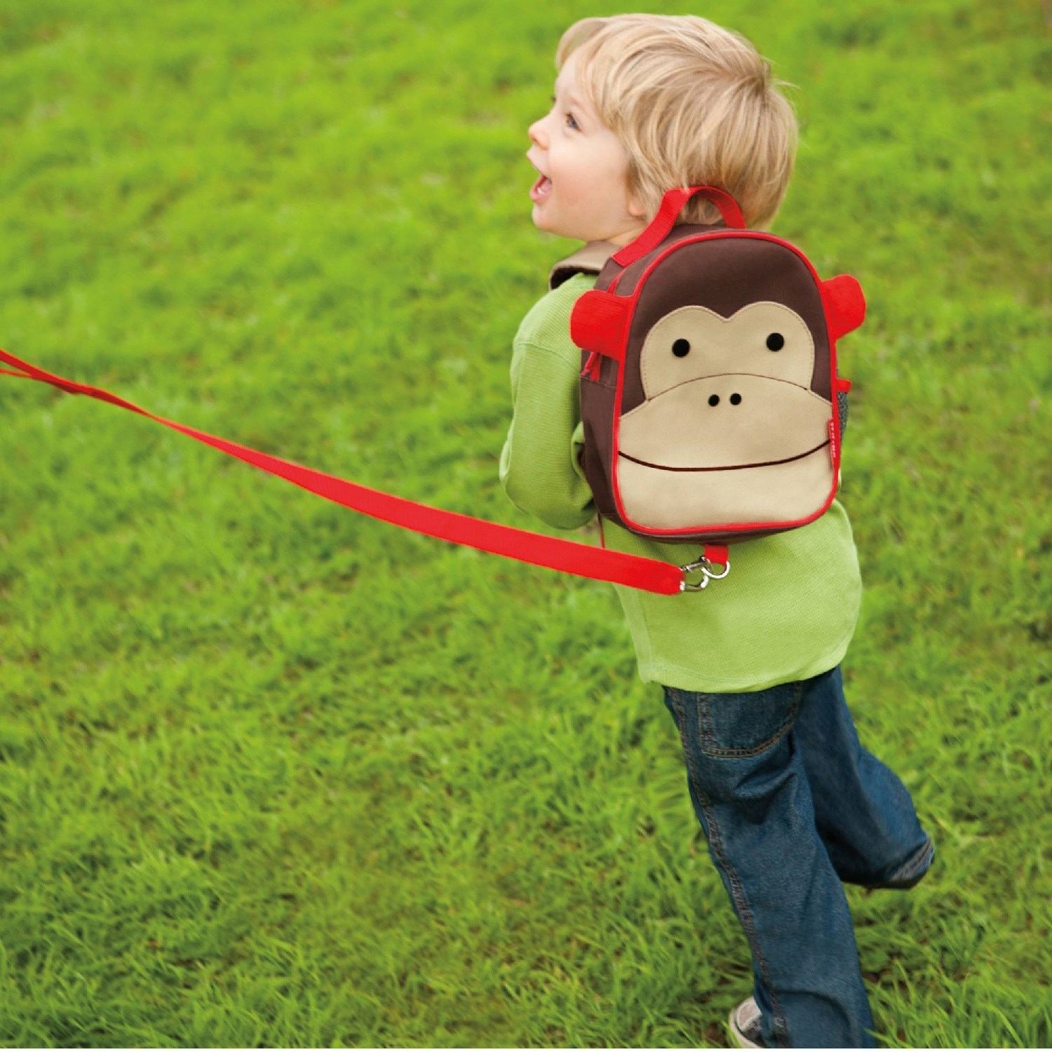 Skip Hop Zoo Emniyet Kemerli Sırt Çantası Maymun Orjinal