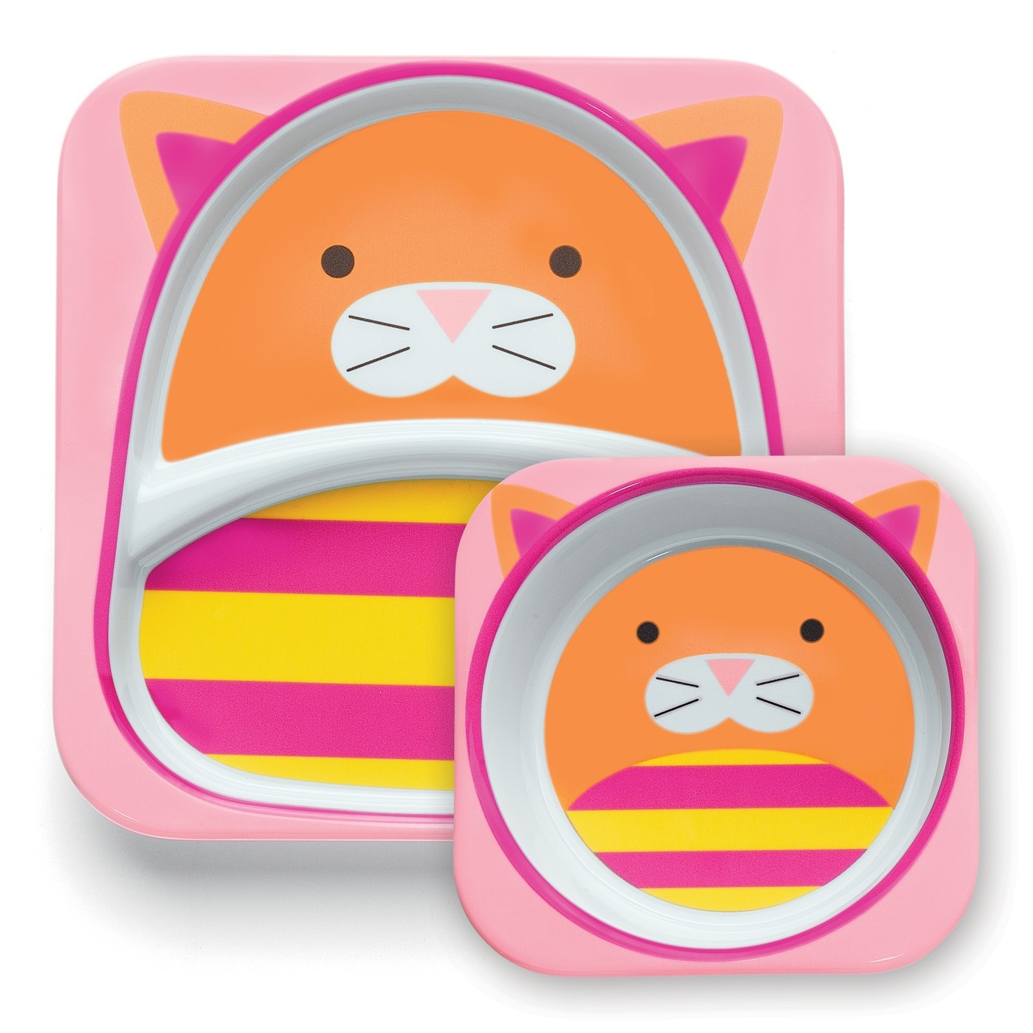 Skip Hop Zoo Bölmeli Mama Tabağı Kedi Orjinal