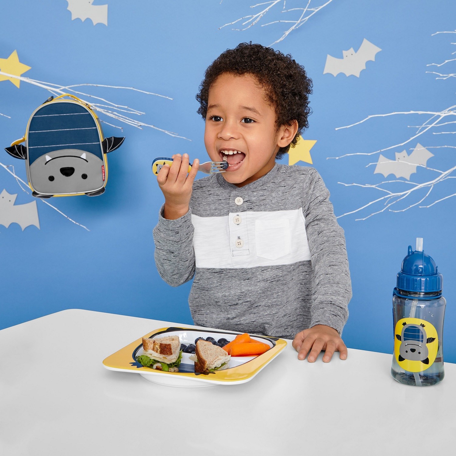Skip Hop Zoo Bölmeli Mama Tabağı Yarasa Orjinal