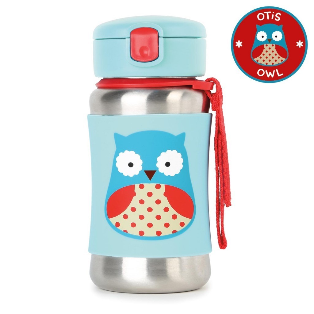 Skip Hop Zoo Pipetli Paslanmaz Çelik Suluk Baykuş Orjinal