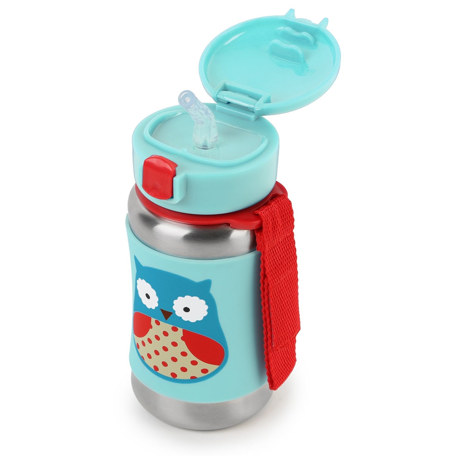 Skip Hop Zoo Pipetli Paslanmaz Çelik Suluk Baykuş Orjinal