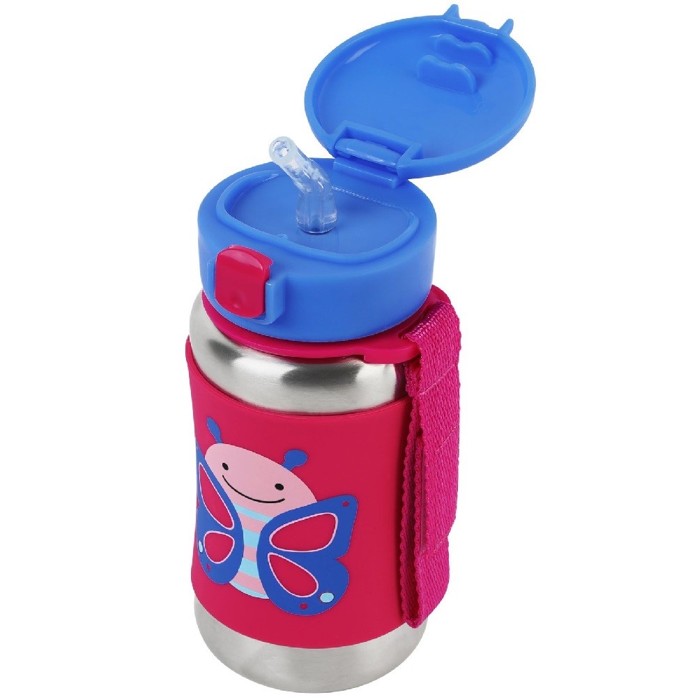 Skip Hop Zoo Pipetli Paslanmaz Çelik Suluk Kelebek Orjinal