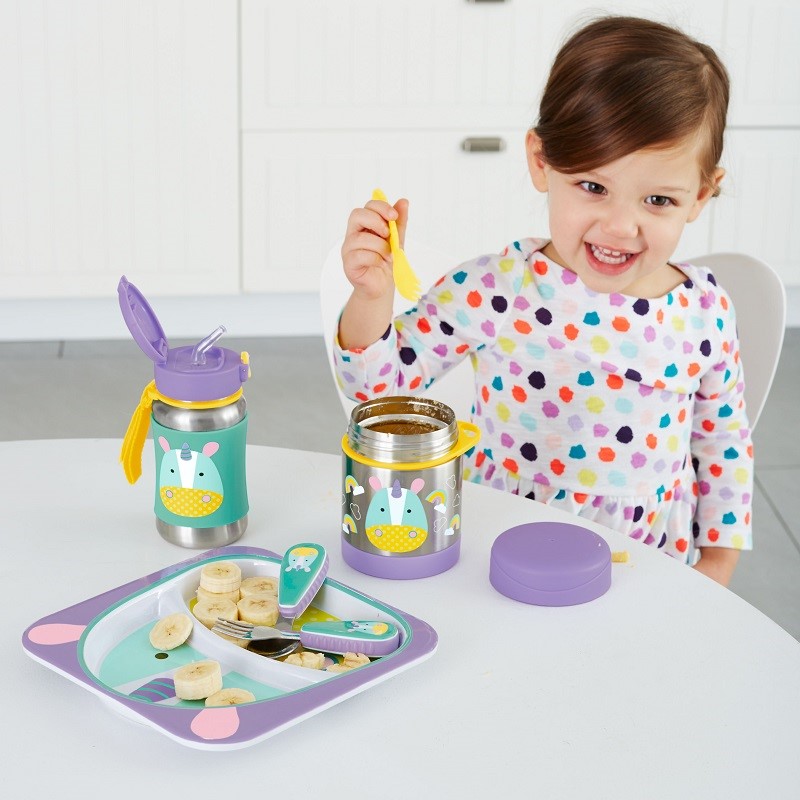 Skip Hop Zoo Pipetli Paslanmaz Çelik Suluk Unicorn Orjinal