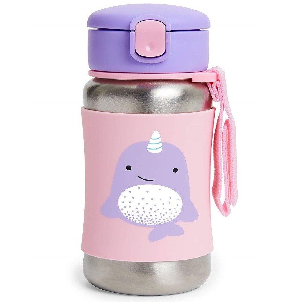 Skip Hop Zoo Pipetli Paslanmaz Çelik Suluk Narwhal Orjinal