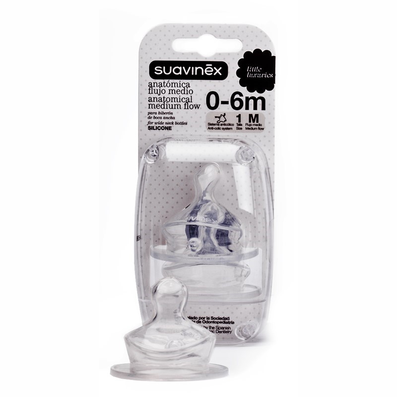 Suavinex Geniş Ağız Silikon Ortodontik Biberon Emziği 2li O-6 Ay Orjinal