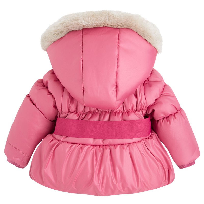 2419 Mayoral Kız Bebek Kışlık Kapşonlu Mont 2015 Kış Pembe