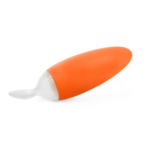 Boon Squirt Bebek Silikon Beslenme Kaşığı Turuncu
