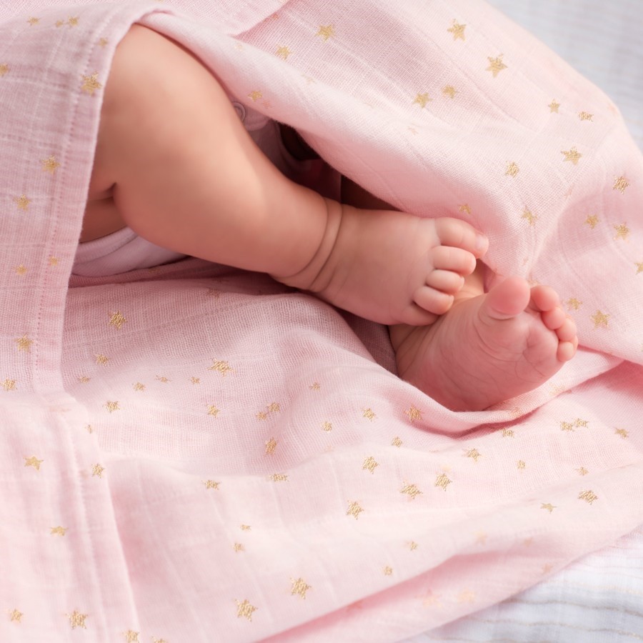 Aden+Anais Üçlü Müslin Set - Metallic Primrose Orjinal