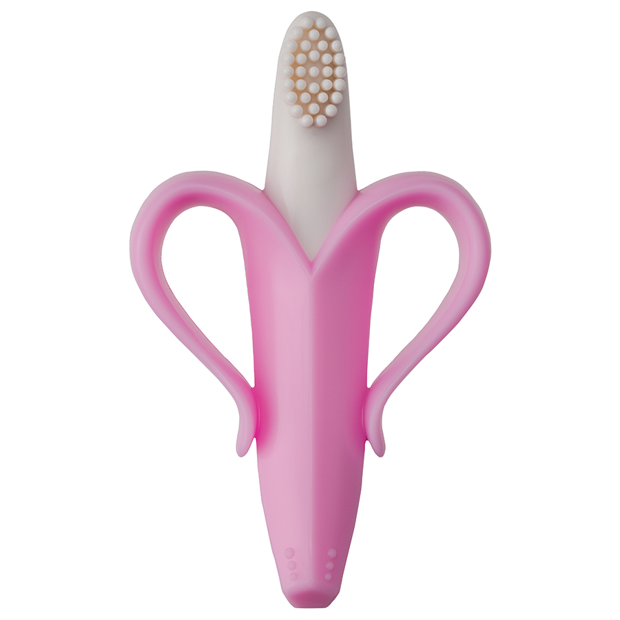 Baby Banana Infant Toothbrush - Diş Kaşıyıcı Diş Fırçası Pembe Pembe
