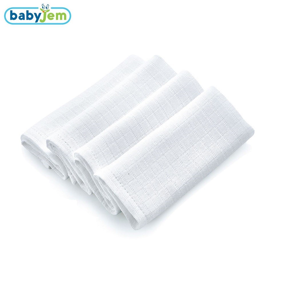 Baby Jem Müslin Mendiller 4 lü Mavi