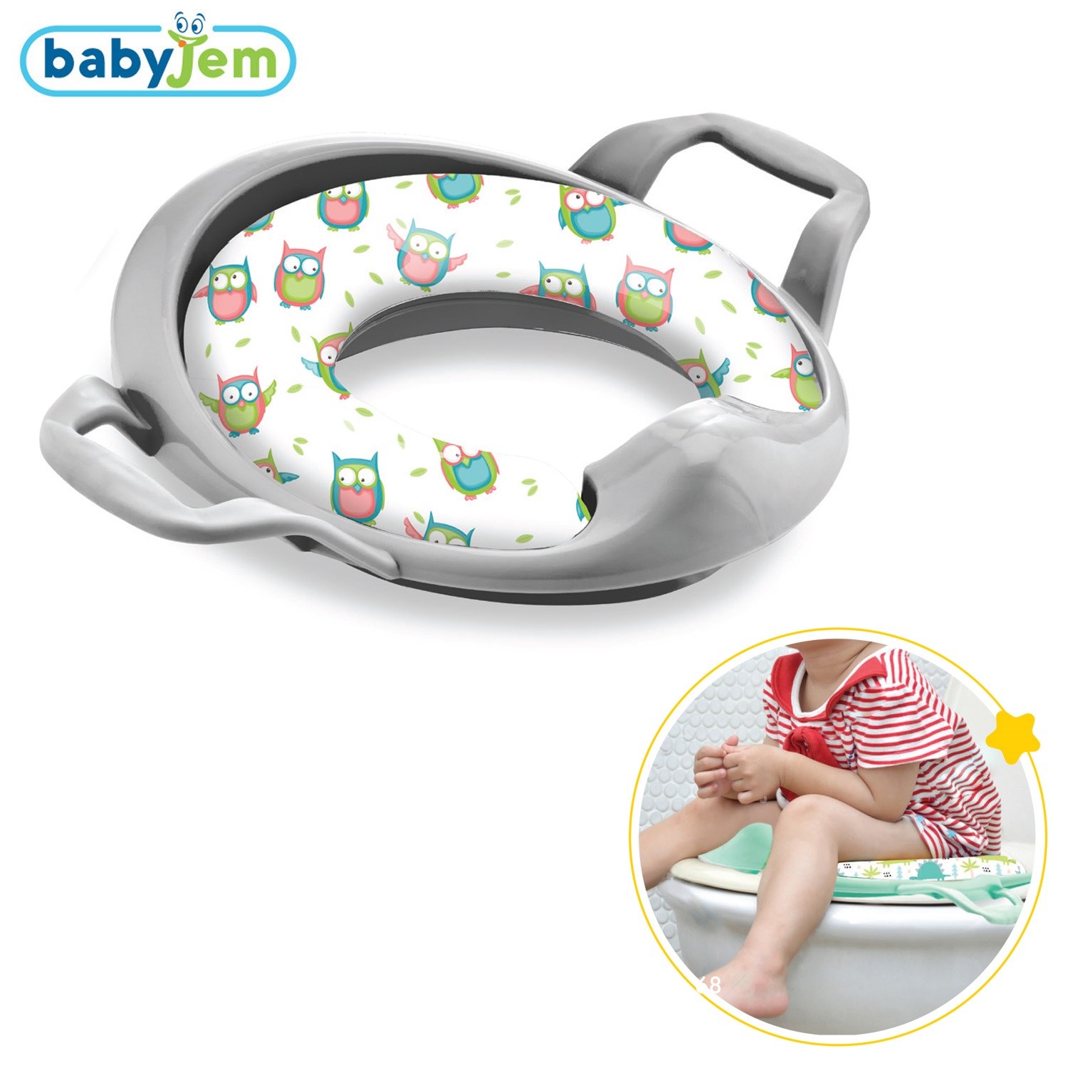 BabyJem Mega Klozet Adaptörü Gri