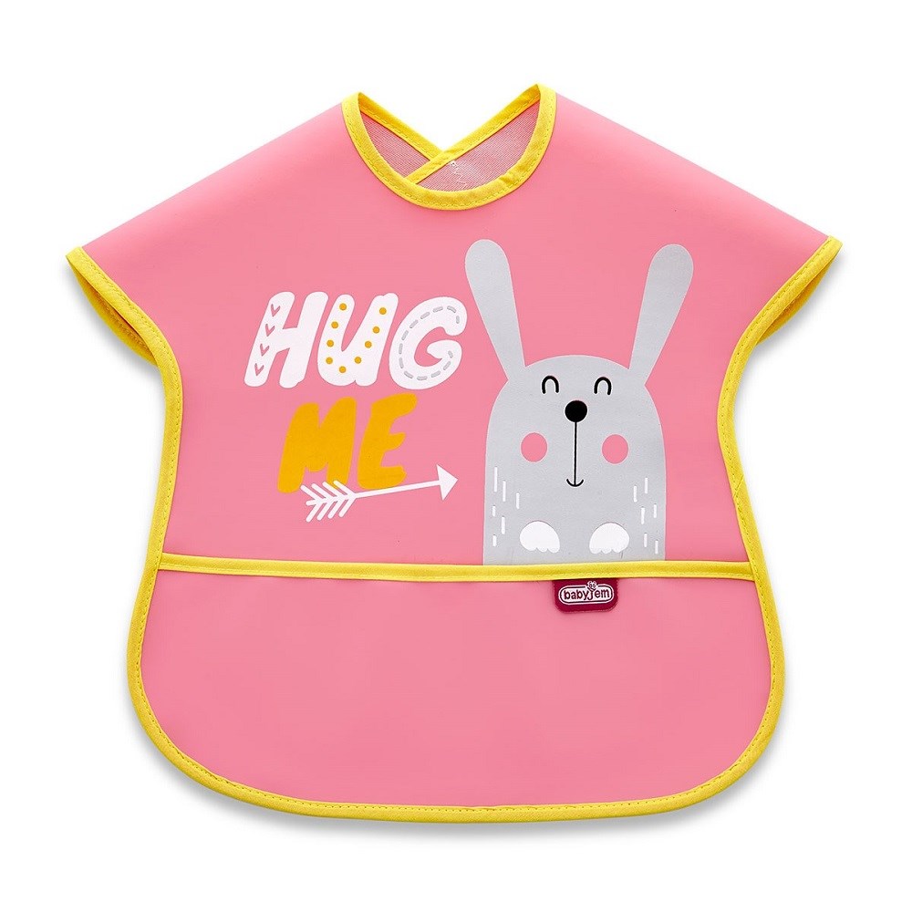 BabyJem Poli Muşamba Büyük Önlük Pembe