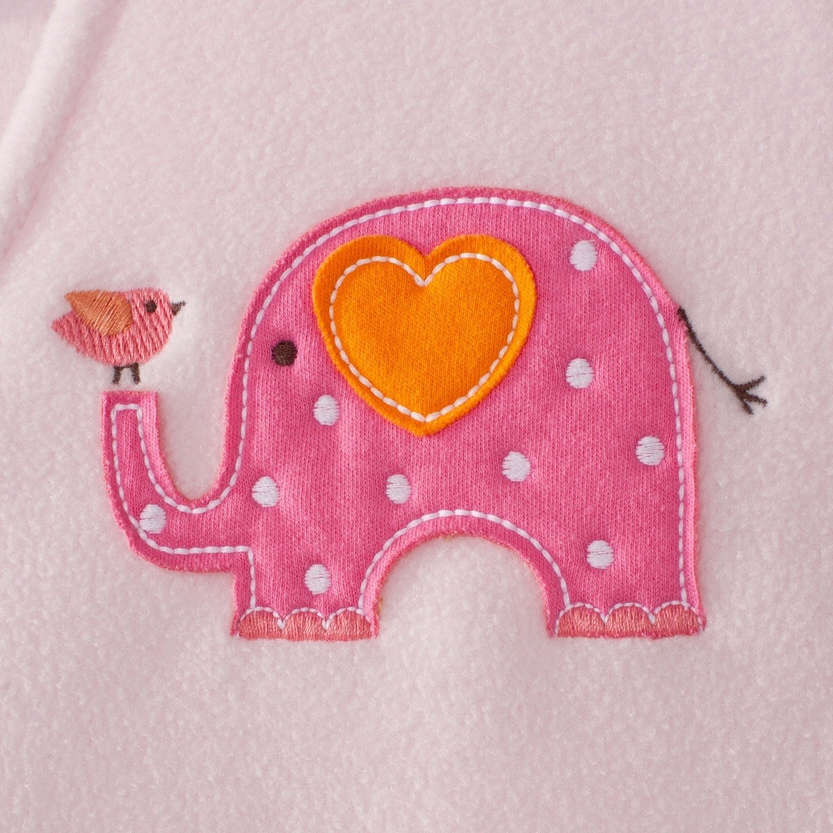 HALO SleepSack Çocuk Polar Uyku Tulumu - Pembe Fil Pembe