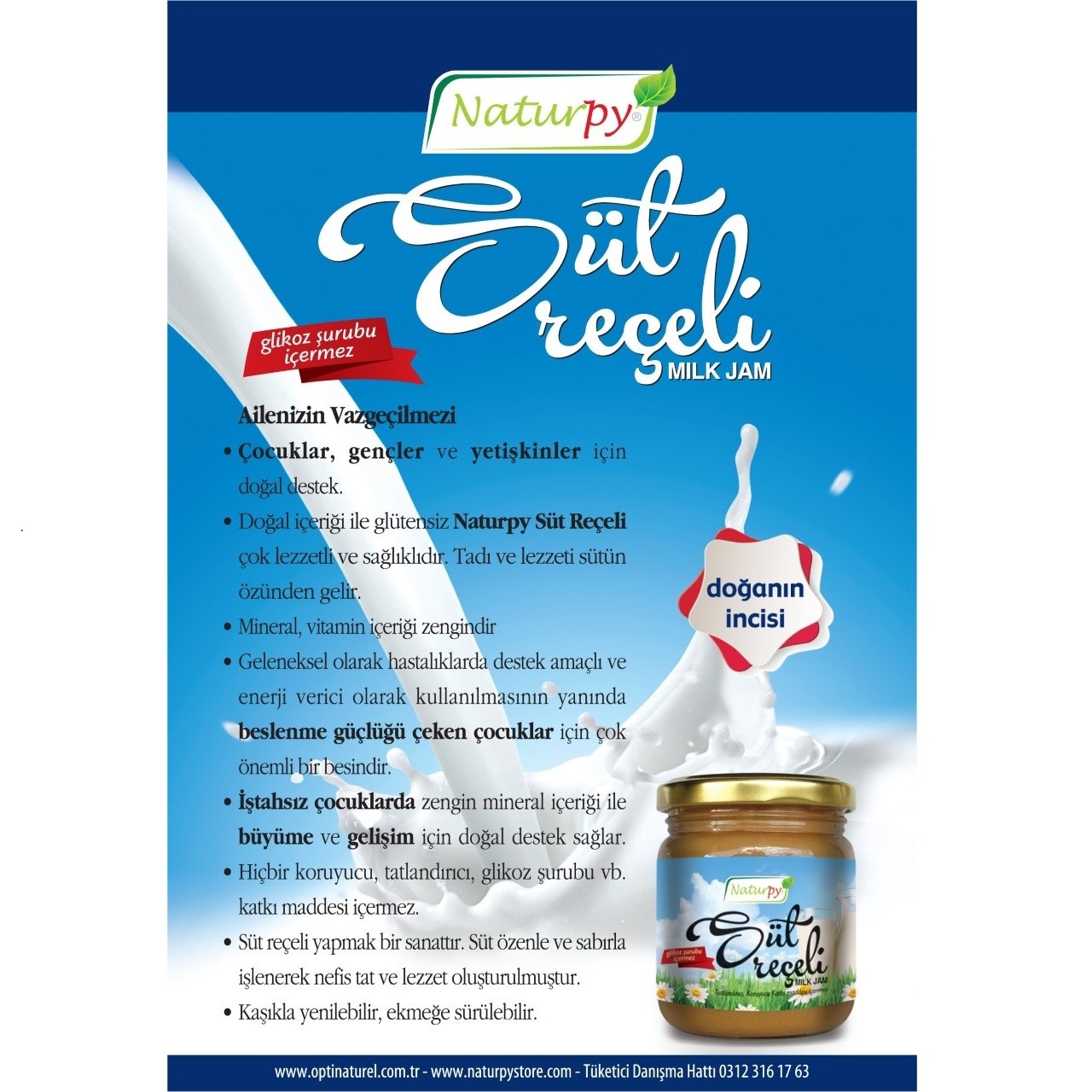 Naturpy Süt Reçeli 230 gr Orjinal