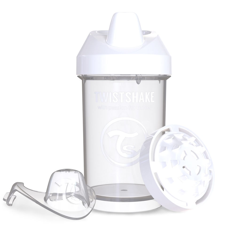 Twistshake KidCup Suluk 8 Ay+ 300 ml Beyaz Orjinal