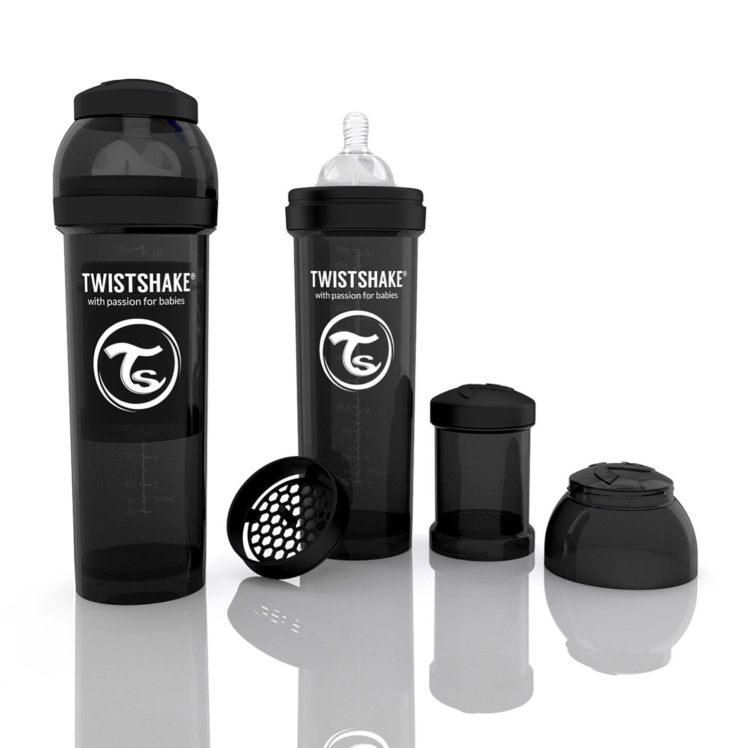 Twistshake Anticolic 330 ml Biberon Siyah Orjinal