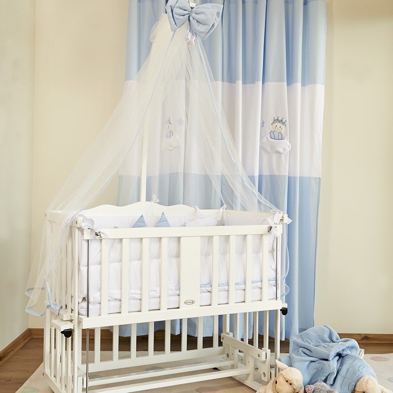 Aybi Baby Beyaz Anne Yanı Ahşap Beşik Little Prince Orjinal