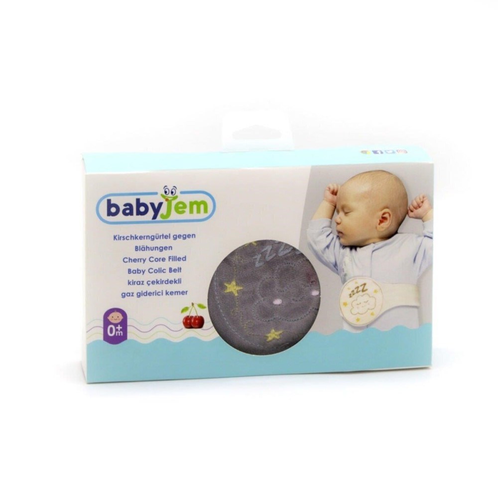 BabyJem Kiraz Çekirdekli Gaz Giderici Kemer Gri