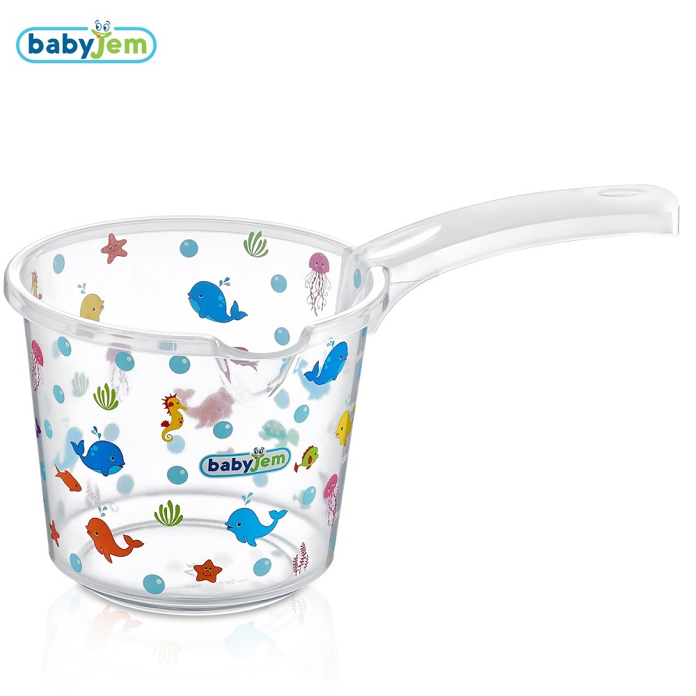 BabyJem Desenli Bebek Banyo Maşrapası Beyaz
