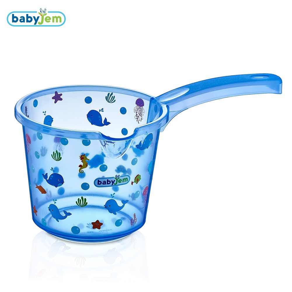 BabyJem Desenli Bebek Banyo Maşrapası Mavi