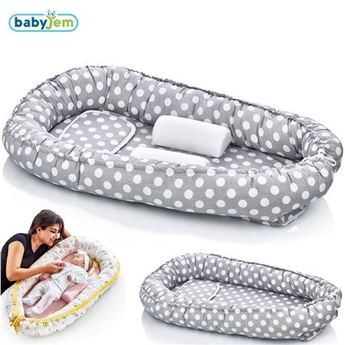 BabyJem Anne&Baba Yanı Bebek Yatağı Gri