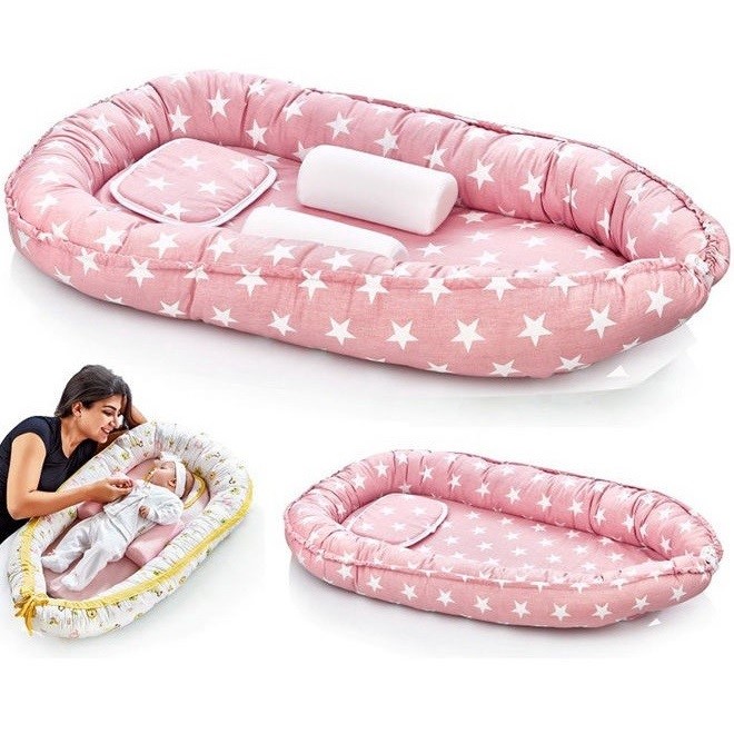 BabyJem Anne&Baba Yanı Bebek Yatağı Pembe