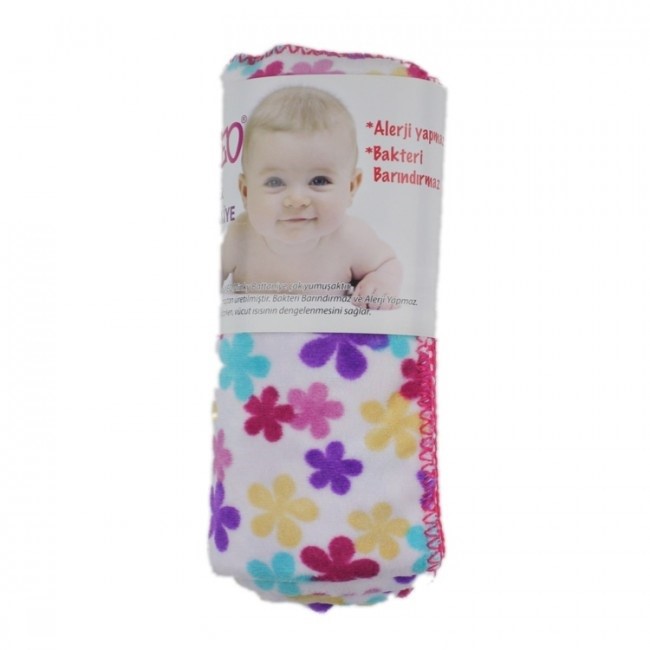 BabyNeo Super Soft Minky Polar Battaniye Beyaz