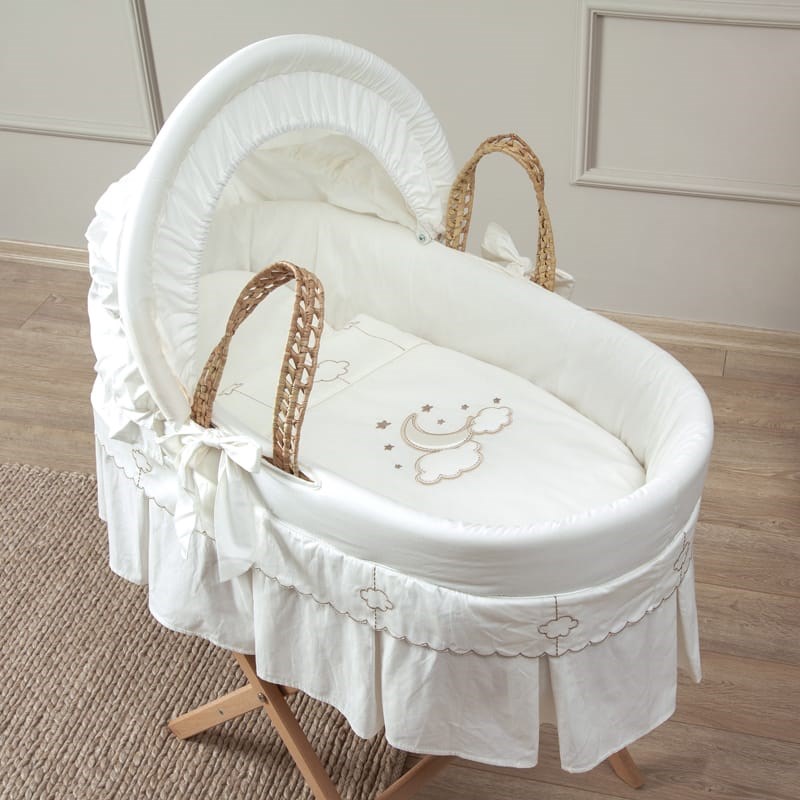 Funnababy Hasır Sepet Beşik Seti - Luna Elegant Orjinal