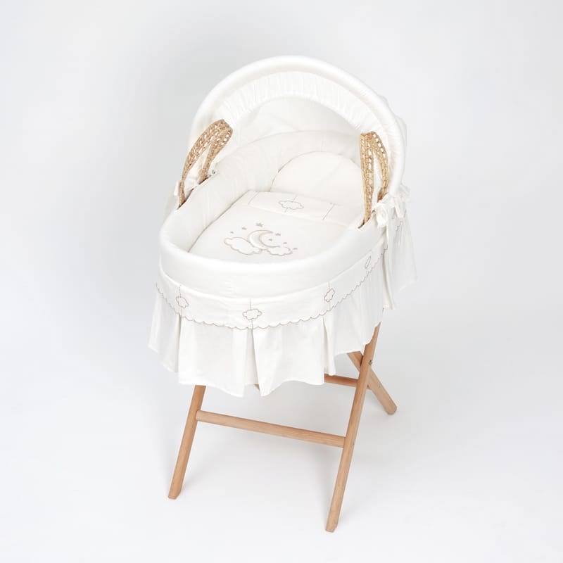 Funnababy Hasır Sepet Beşik Seti - Luna Elegant Orjinal