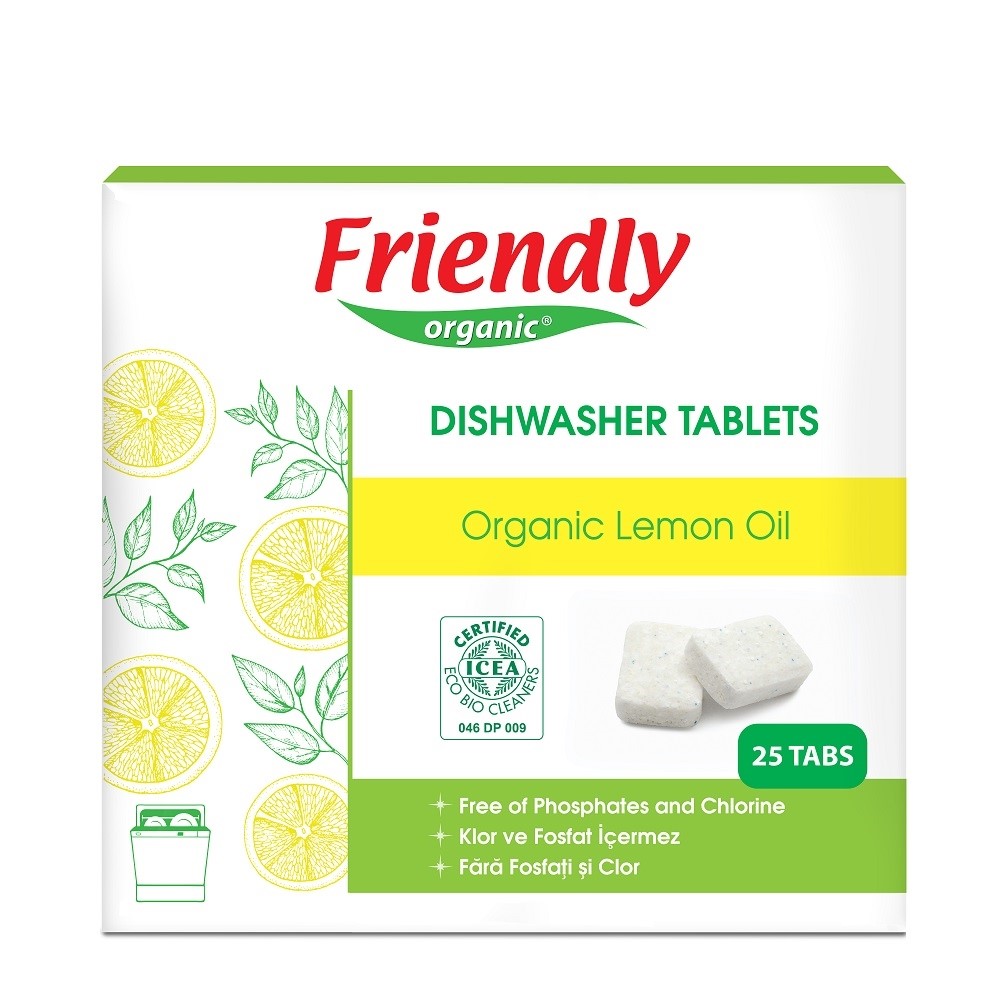 Friendly Organic Bulaşık Makinası Tablet Deterjanı-25 Adet Orjinal
