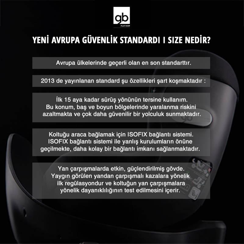 GB Everna Fix 9-36 kg İsofixli Oto Koltuğu Velvet Black Standart  'da