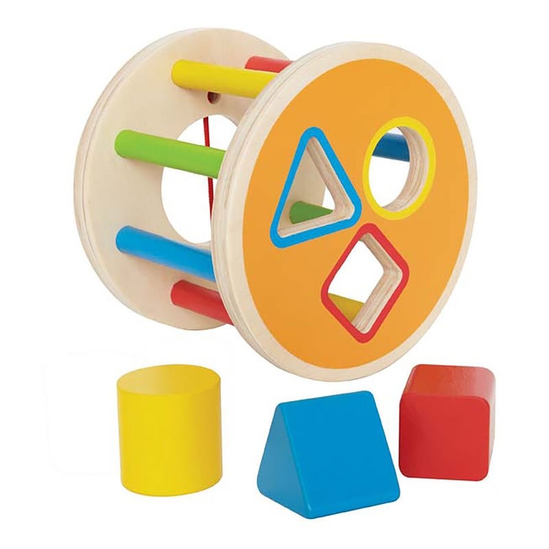 Hape Ahşap Oyuncak - 1-2-3 Şekil Sıralayıcı 12 Ay+ Orjinal