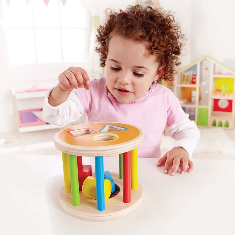 Hape Ahşap Oyuncak - 1-2-3 Şekil Sıralayıcı 12 Ay+ Orjinal