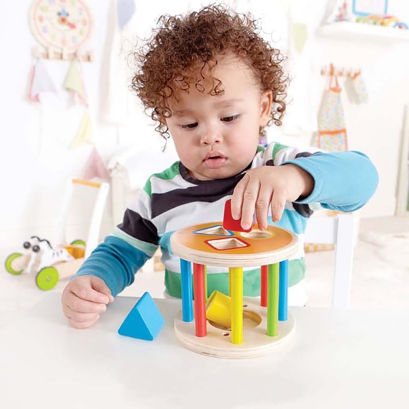 Hape Ahşap Oyuncak - 1-2-3 Şekil Sıralayıcı 12 Ay+ Orjinal